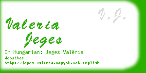 valeria jeges business card